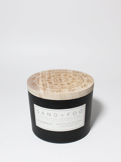 Teakwood 12oz scented candle