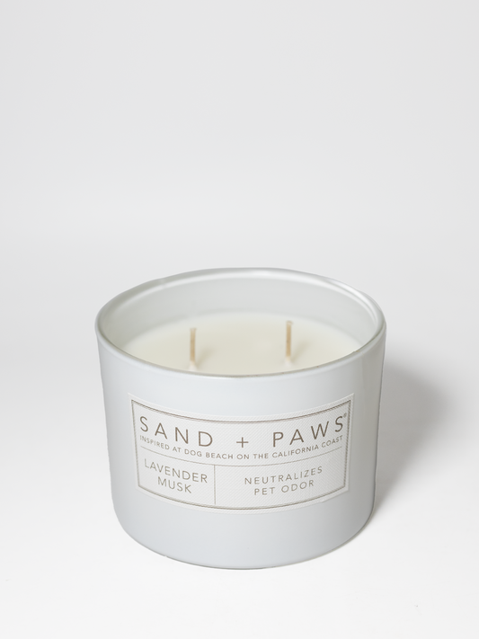 Sand + Paws Lavender Musk 12 oz scented candle
