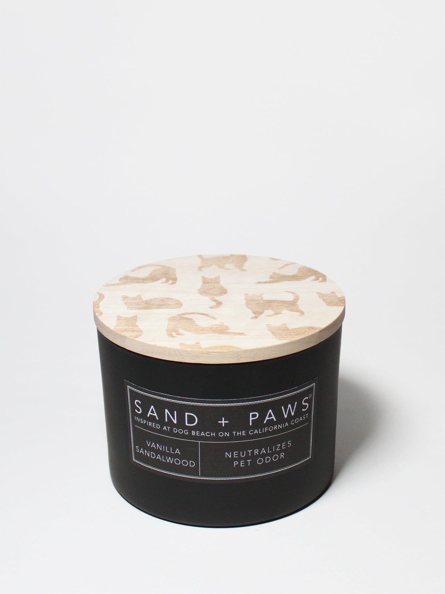 Sand + Paws Vanilla Sandalwood 12 oz scented candle