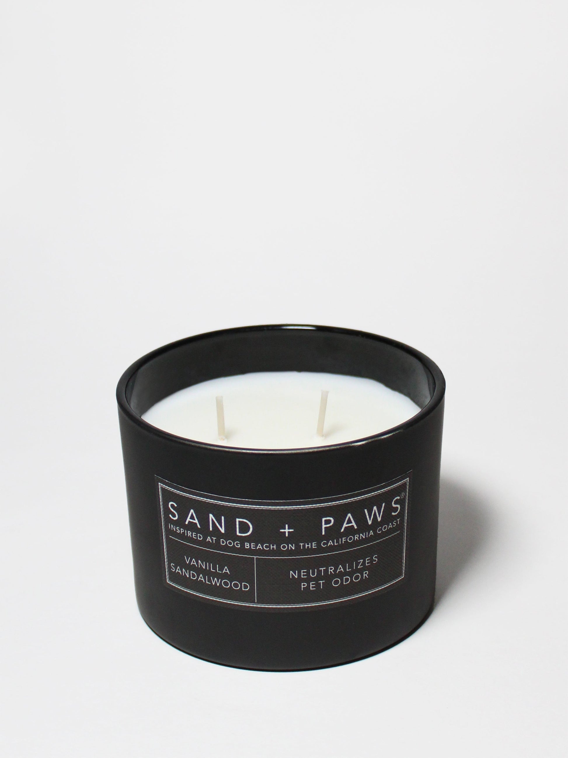 Sand + Paws Vanilla Sandalwood 12 oz scented candle